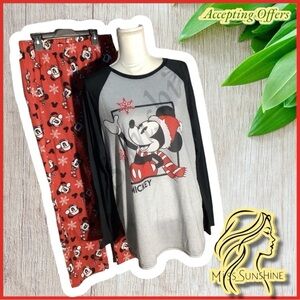 Disney - Sz S - Pajamas Lounge chill vibe with Mickey Mouse & cozy Fleece pants